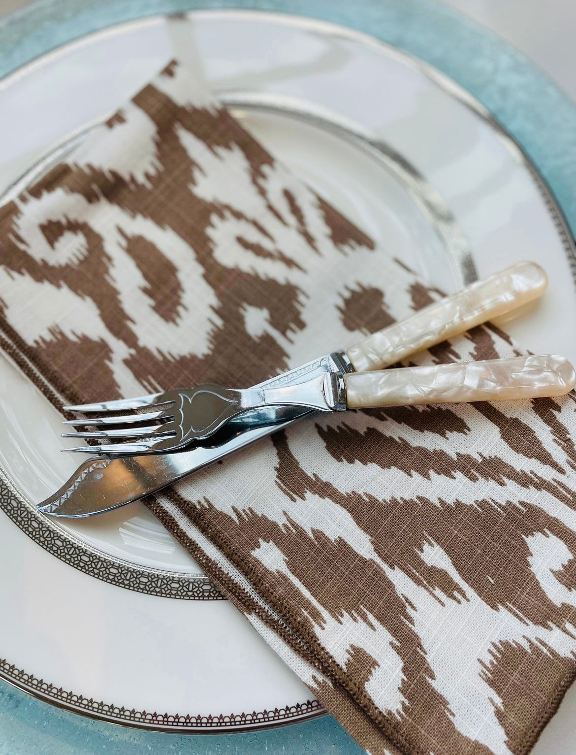 Brown Ikat Napkins