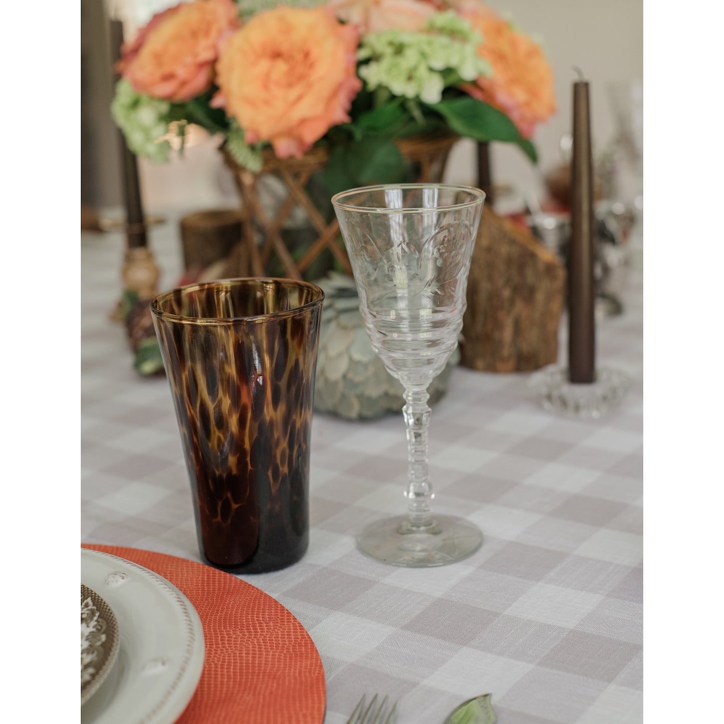 Tortoise Glass Tumbler