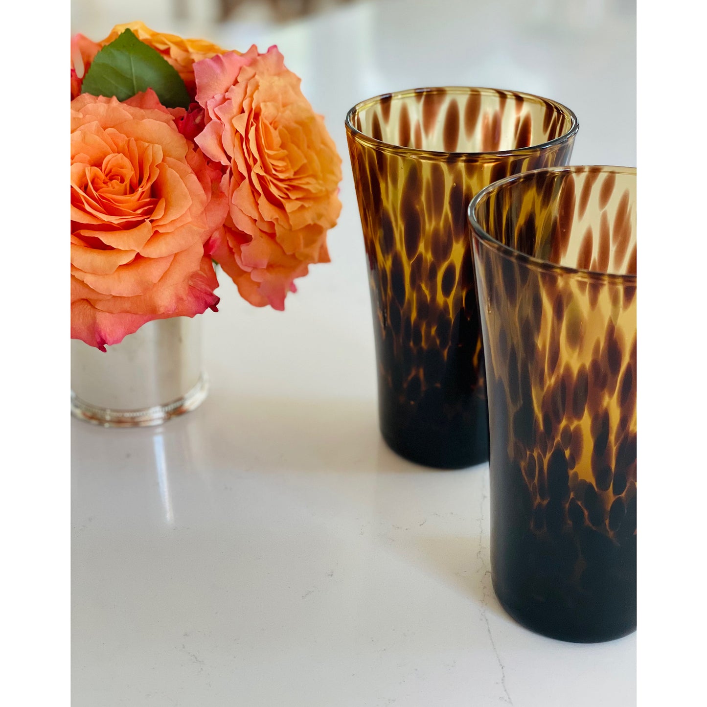 Tortoise Glass Tumbler