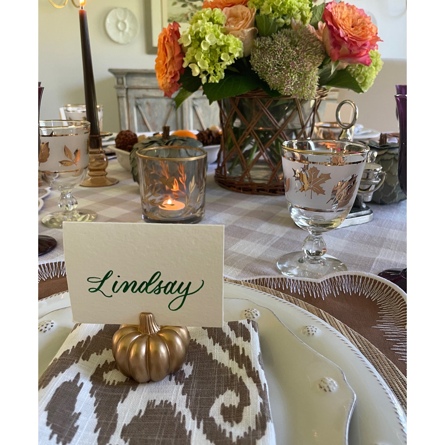 Antique Goldleaf Stemmed Glassware