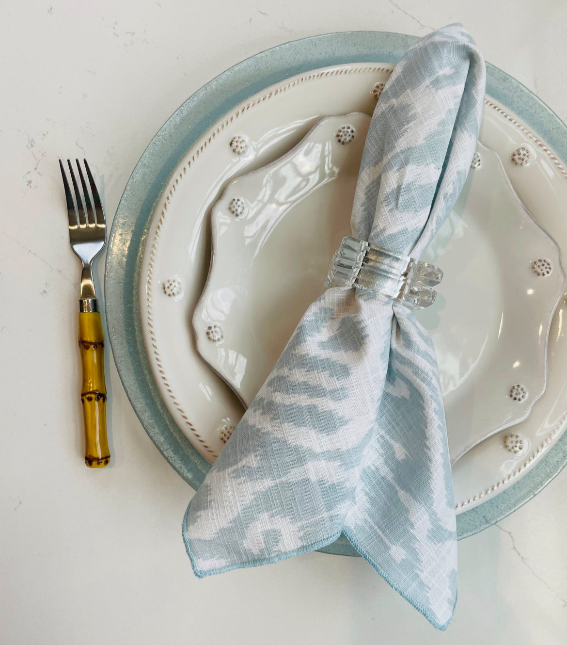 Aqua Ikat Napkins