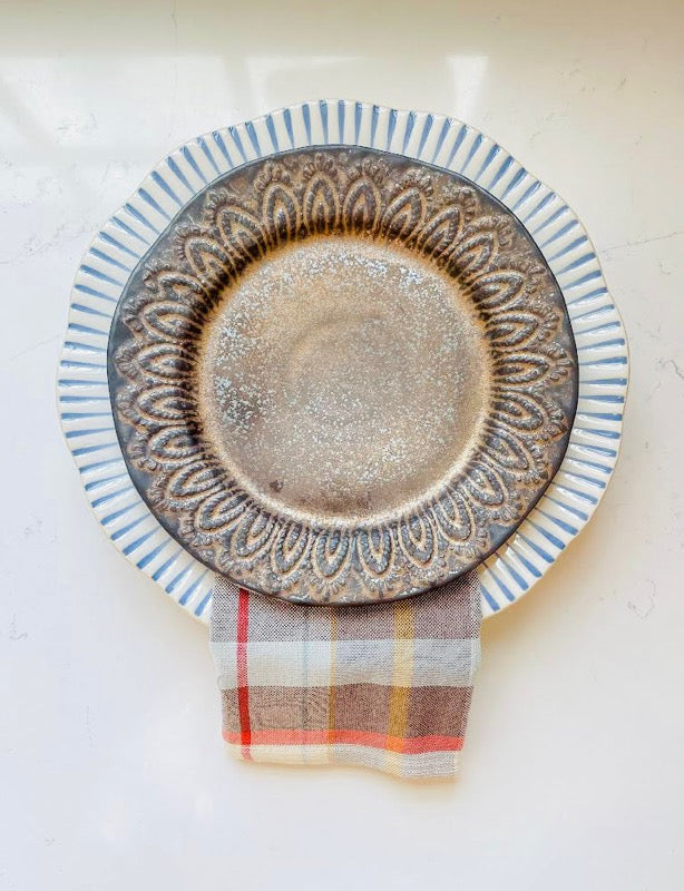 Brown Medallion Dessert/Salad Plate
