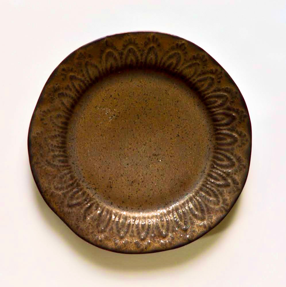 Brown Medallion Dessert/Salad Plate