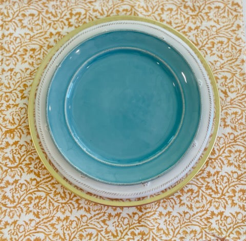 Stoneware Dinner Plate, Turquoise