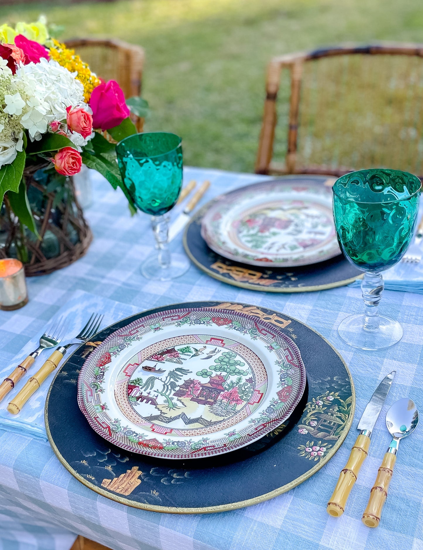 Pink Chinoiserie Plate