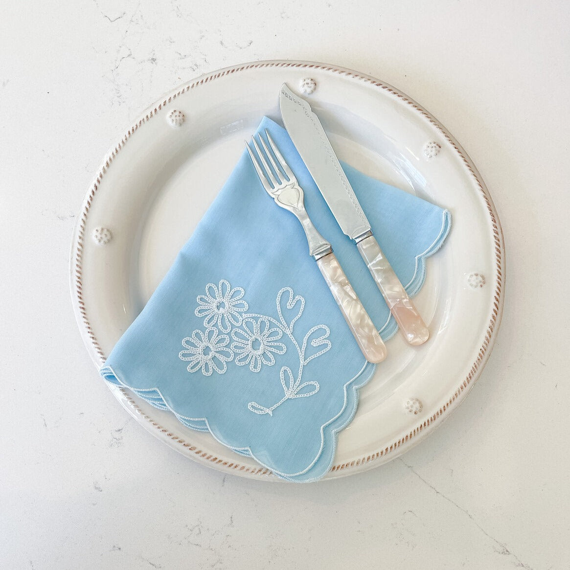 Vintage Powder Blue Napkin