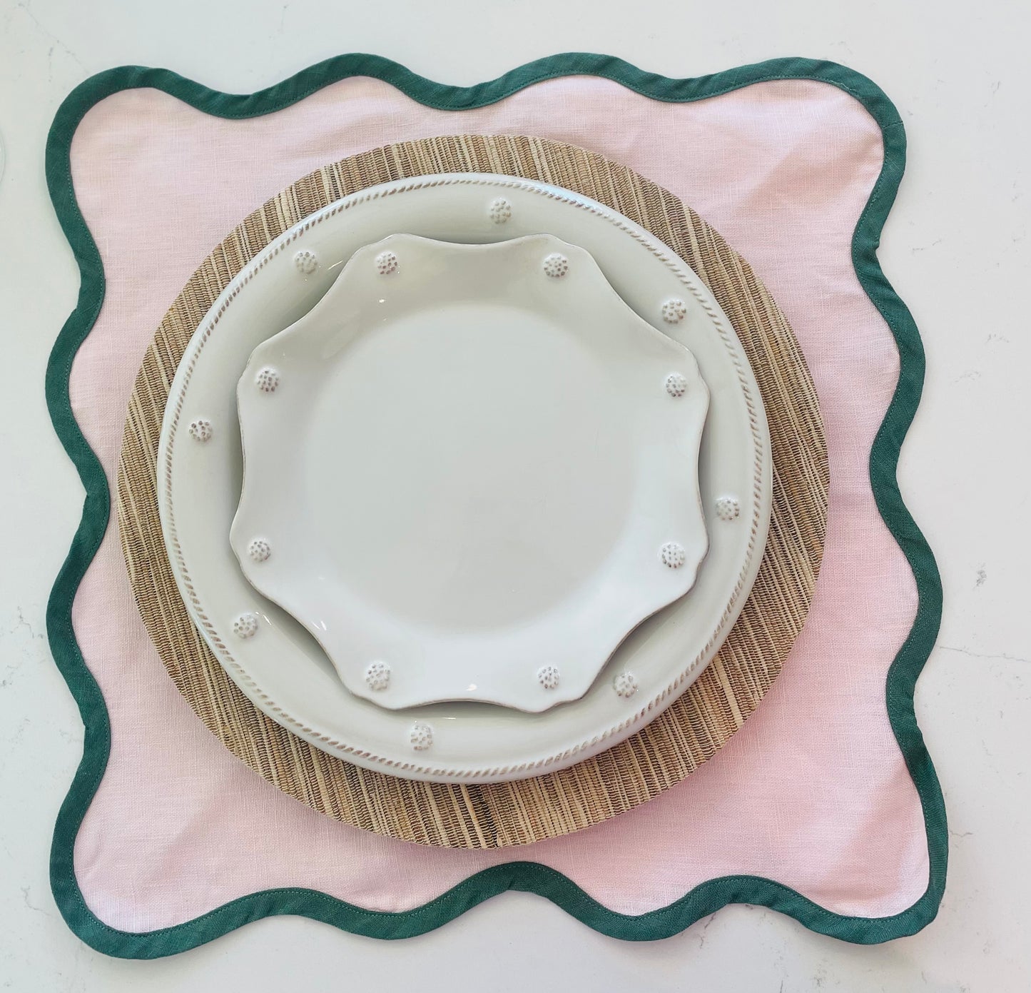 Berry & Thread Scalloped Salad Plate, Whitewash