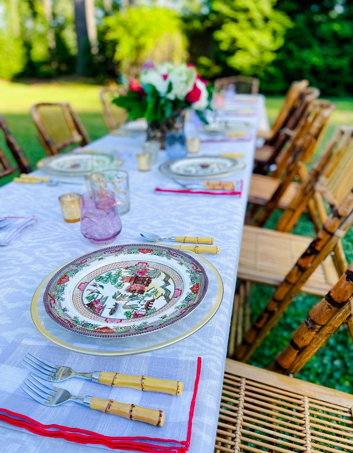 Pink Chinoiserie Plate