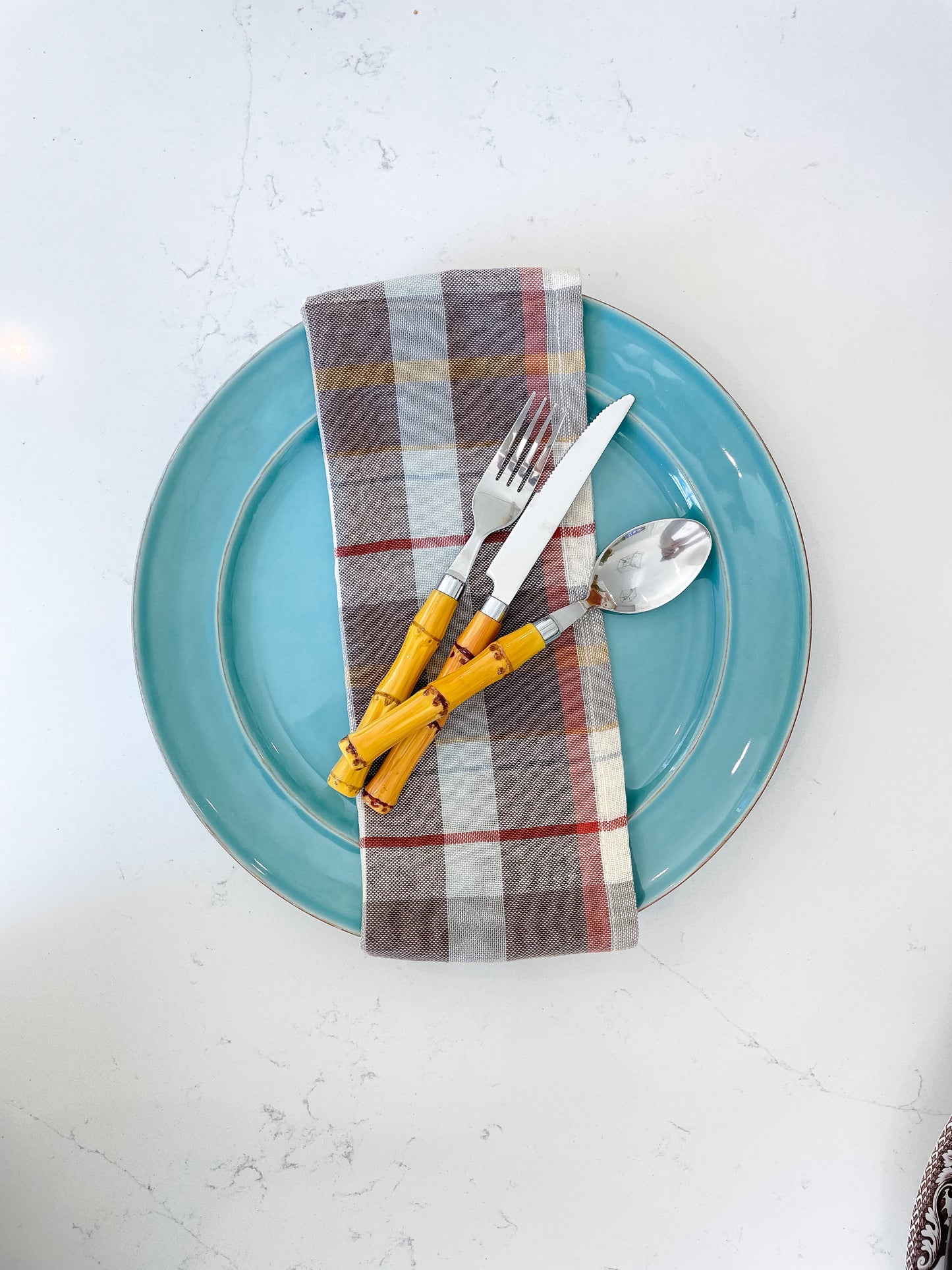 Stoneware Dinner Plate, Turquoise