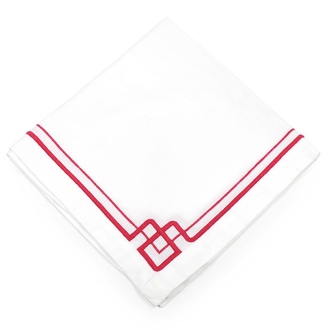 Interlocking Key Embroidered Napkin