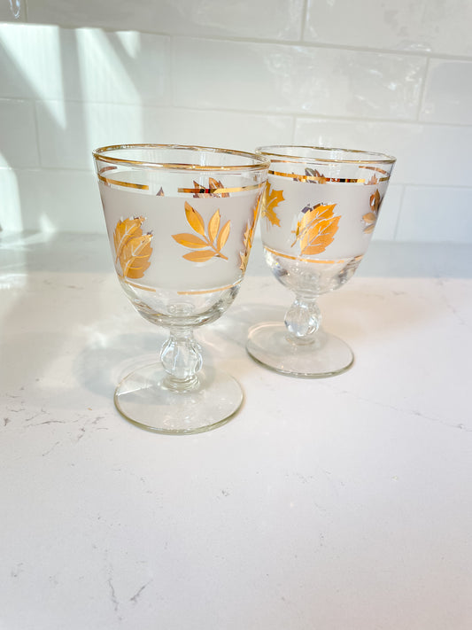 Antique Goldleaf Stemmed Glassware
