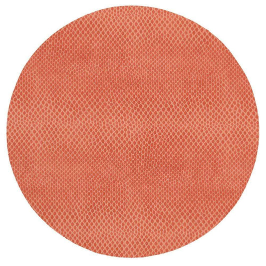 Coral Snakeskin Felt-Backed Placemat